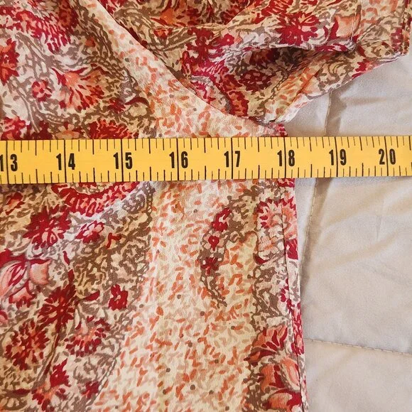 Madewell Silk off the Shoulder Cold Shoulder Dress Paisley Floral - Picture 9 of 12